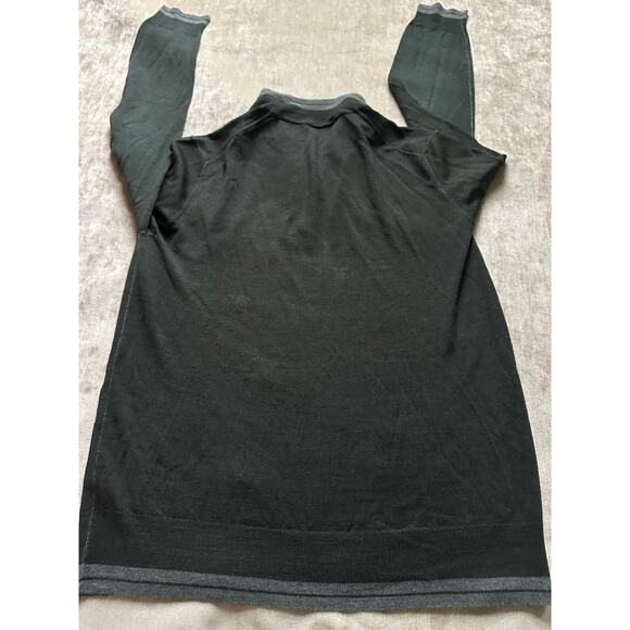 Armani Collezioni Sweater Mens Small S dark green Pullover Knit Lightweight wool - Picture 13 of 16